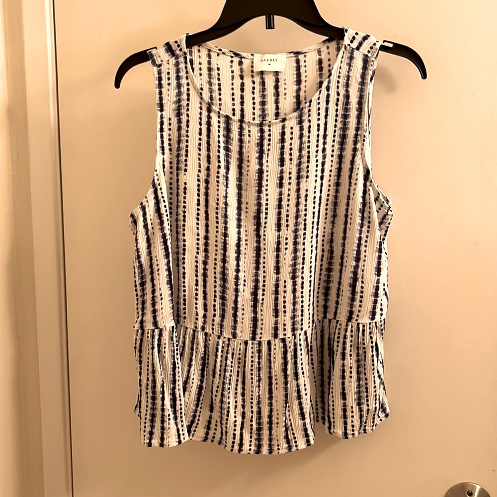 Everly tie-dye peplum tank